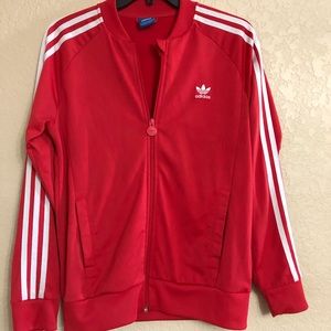 Red adidas jacket